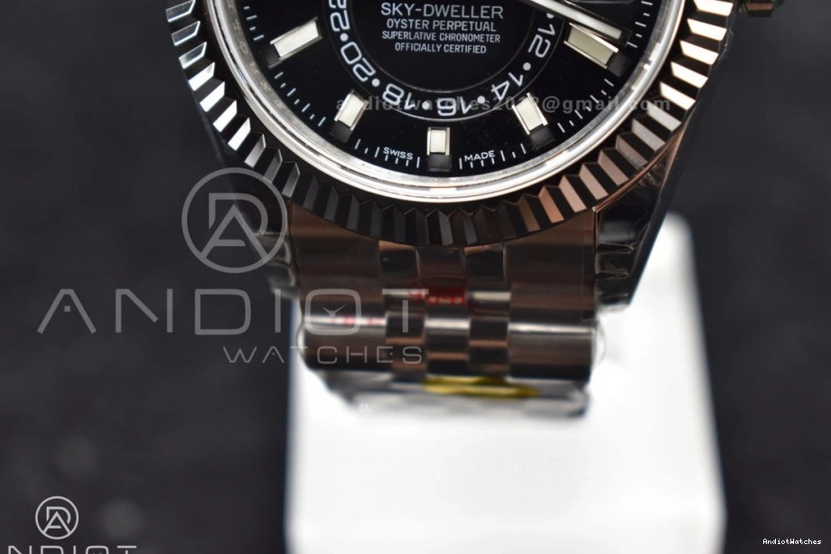 Affordable SS Jubilee 1107 on Noob Skydweller Best Dial SS Bracelet A23J Black Edition 0918